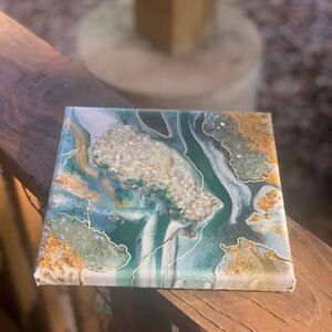 Handmade resin geode wall art